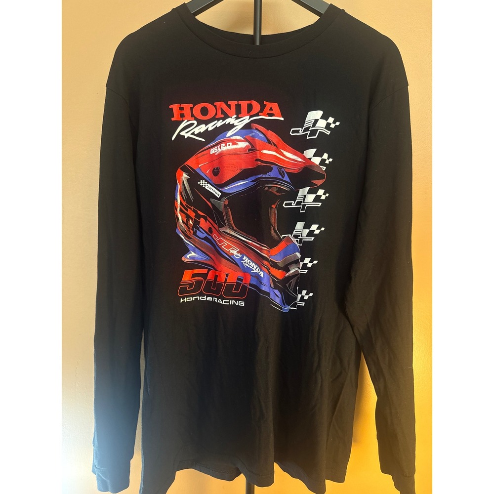 Honda Racing JT Racing Mens Black Long Sleeve Graphic T-Shirt Motocross GSX L